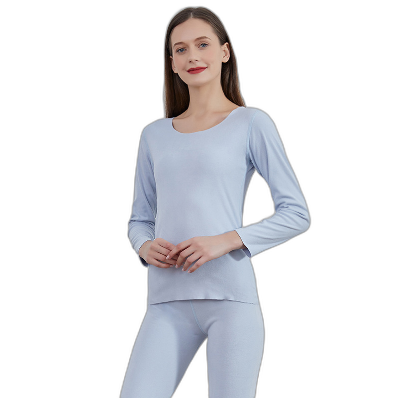 AB double-sided de velvet couple suit female self-heating seamless men's long johns two-color brushed thermal underwear female