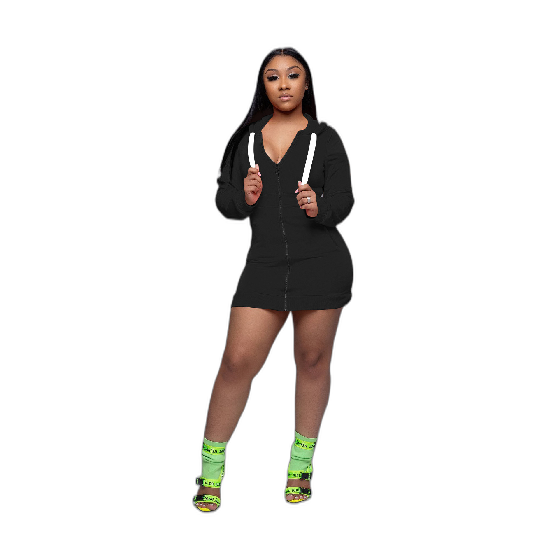 Off the shelves and accepting custom orders YM-8477 Autumn winter popular hooded pocket zipper cardigan sweatshirt sweatshirt Off