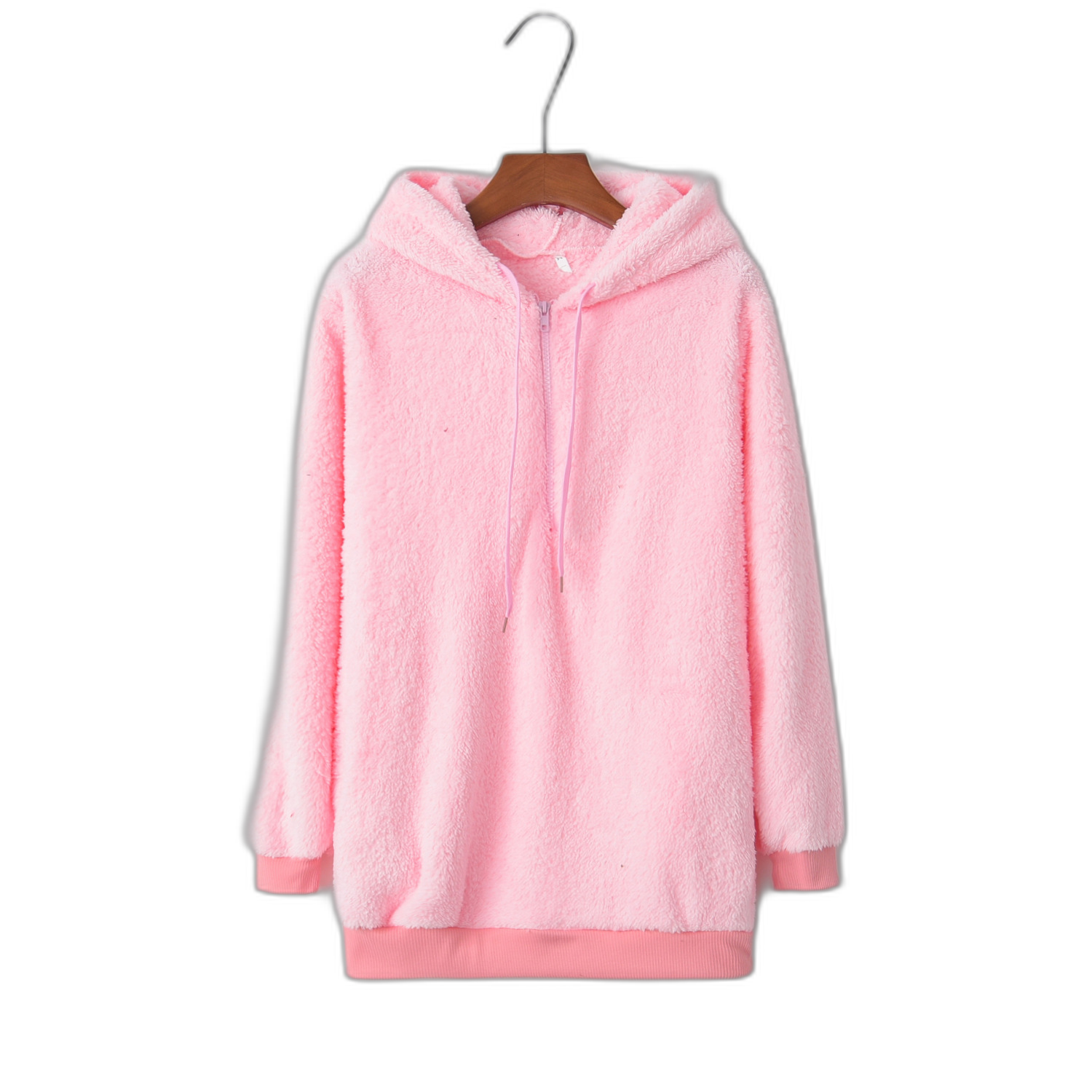2022 Autumn Women's Clothing Amazon Hot Style European and American Long Sleeve Hooded Solid Color Sweatshirt Fleece Jacket Jacket