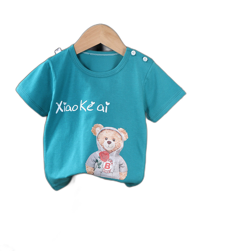 2023 children's short-sleeved suit baby summer shorts clothes boys and girls cotton T-shirt clothing wholesale wholesale