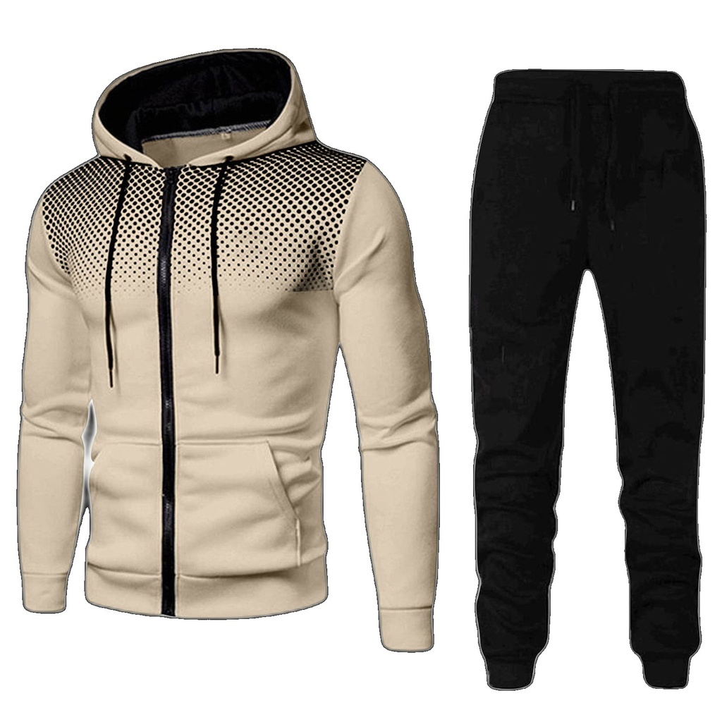2022 sweater trousers cross-border foreign trade Amazon sports fitness casual men's autumn and winter zipper suit men men