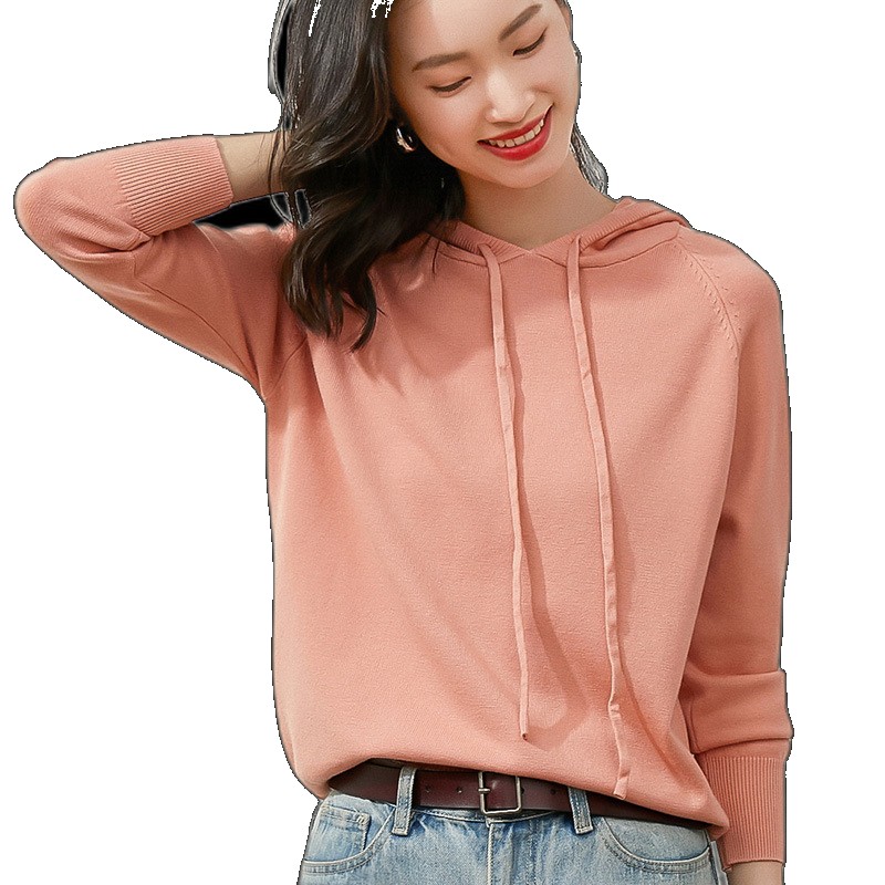 [EGIFTON-3548] 2021 new hooded sweater women's long-sleeved pullover loose casual short top hoodie bottoming sweater