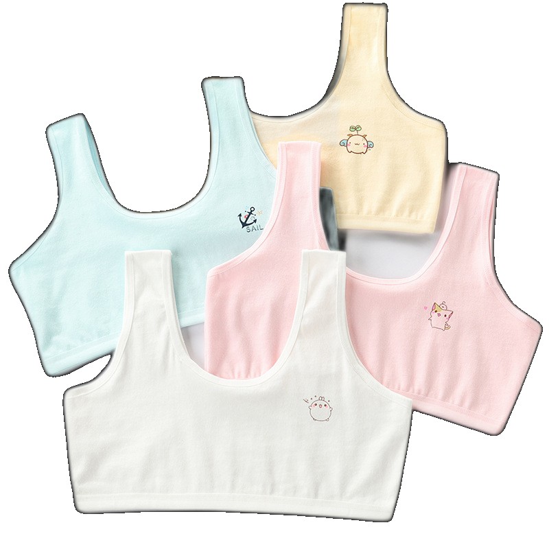 [EGIFTON-LIVE-2530] Development period underwear female student girl cotton vest young junior high school 8-9-12 years old tube top top (ONESIZE)