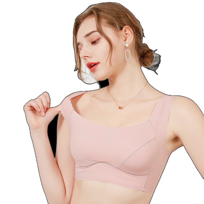 New mulberry silk seamless bra for women summer thin rim-free adjustable sports nude bra