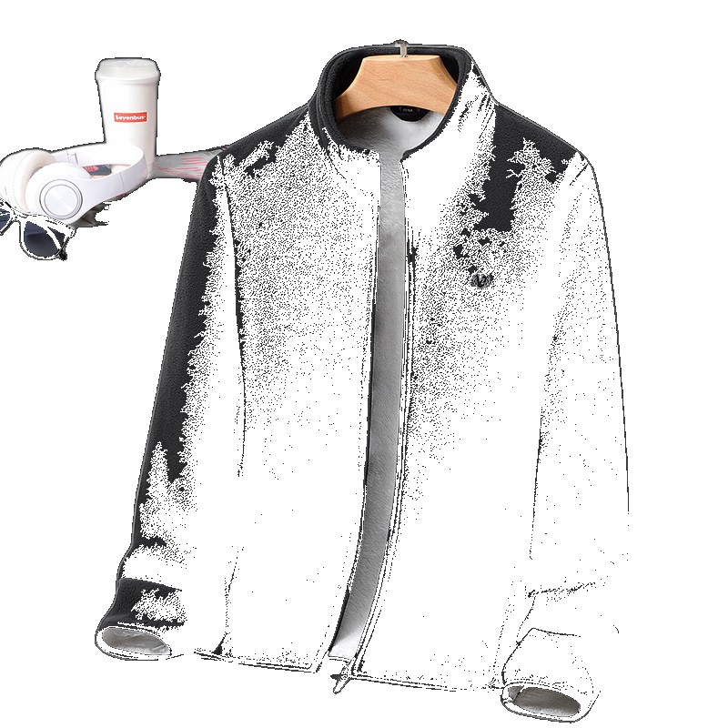 [EGIFTON-LIVE-3119] 2023 polar fleece jacket men's plus thickened sweater middle-aged and elderly warm large size size (ONESIZE)