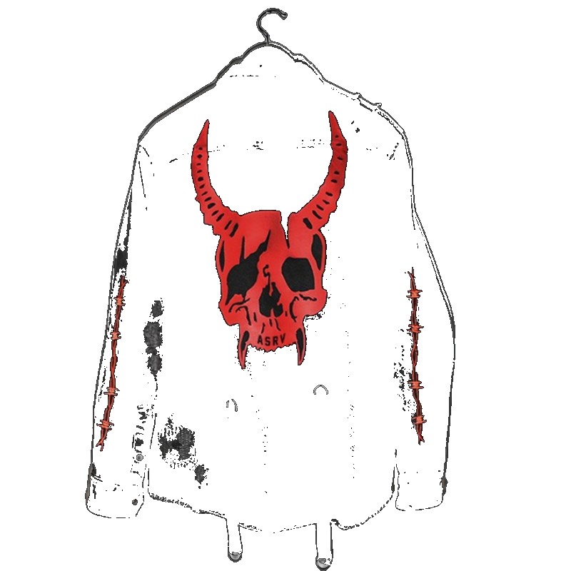 [EGIFTON-LIVE-3137] Cross-border men's autumn jackets European and American trendy large size denim skull cardigan casual jackets (ONESIZE)