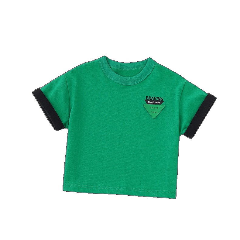 Children's Clothing Boys Suit Korean Sports Boy Summer Small and Medium-Sized Short-sleeved Cotton Two-piece Set One-piece Delivery Delivery