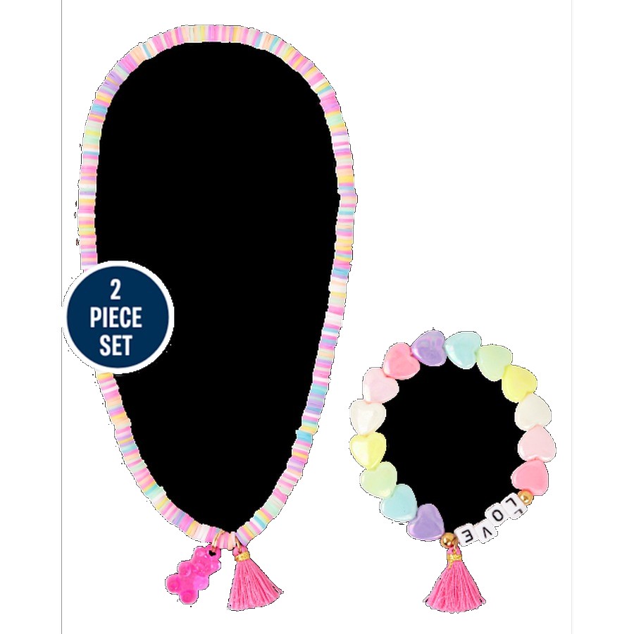 [EXT-FAS-KIDS-JEWEL-TCP-001] The Children's Place Girls Rainbow Candy Bear Jewelry Set (ONESIZE)