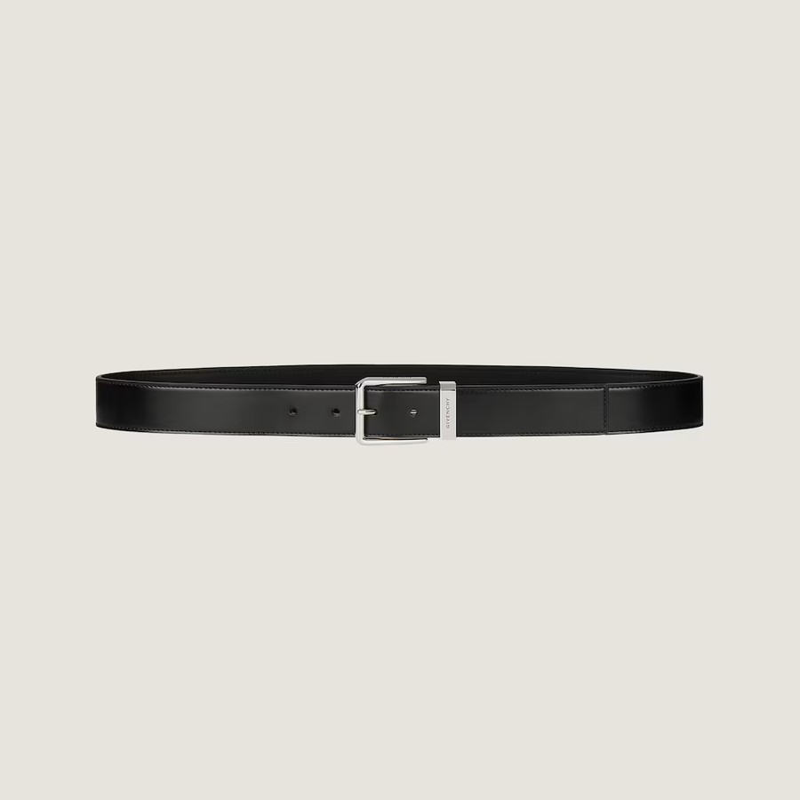 [EXT-FAS-MEN-BELT-GIVENCHY-001] Givenchy Gentlemen Black Leather Belt (ONESIZE)