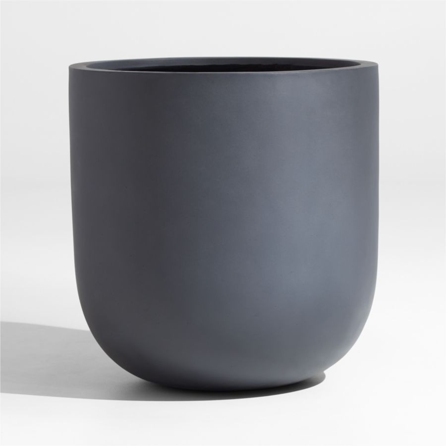 Junio Large Dark Grey Outdoor Planter