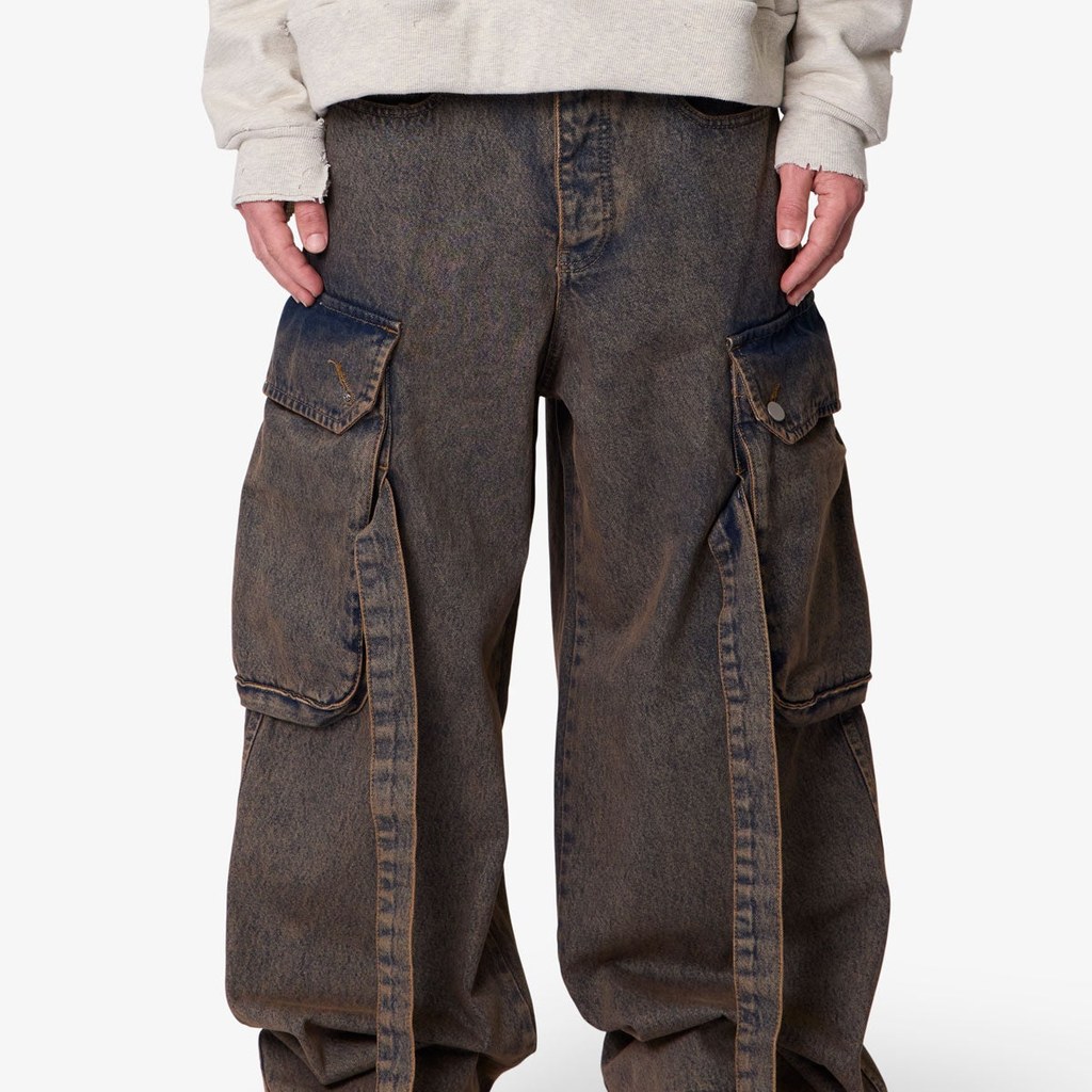 mnml Washed Cargo Pants - Washed Brown