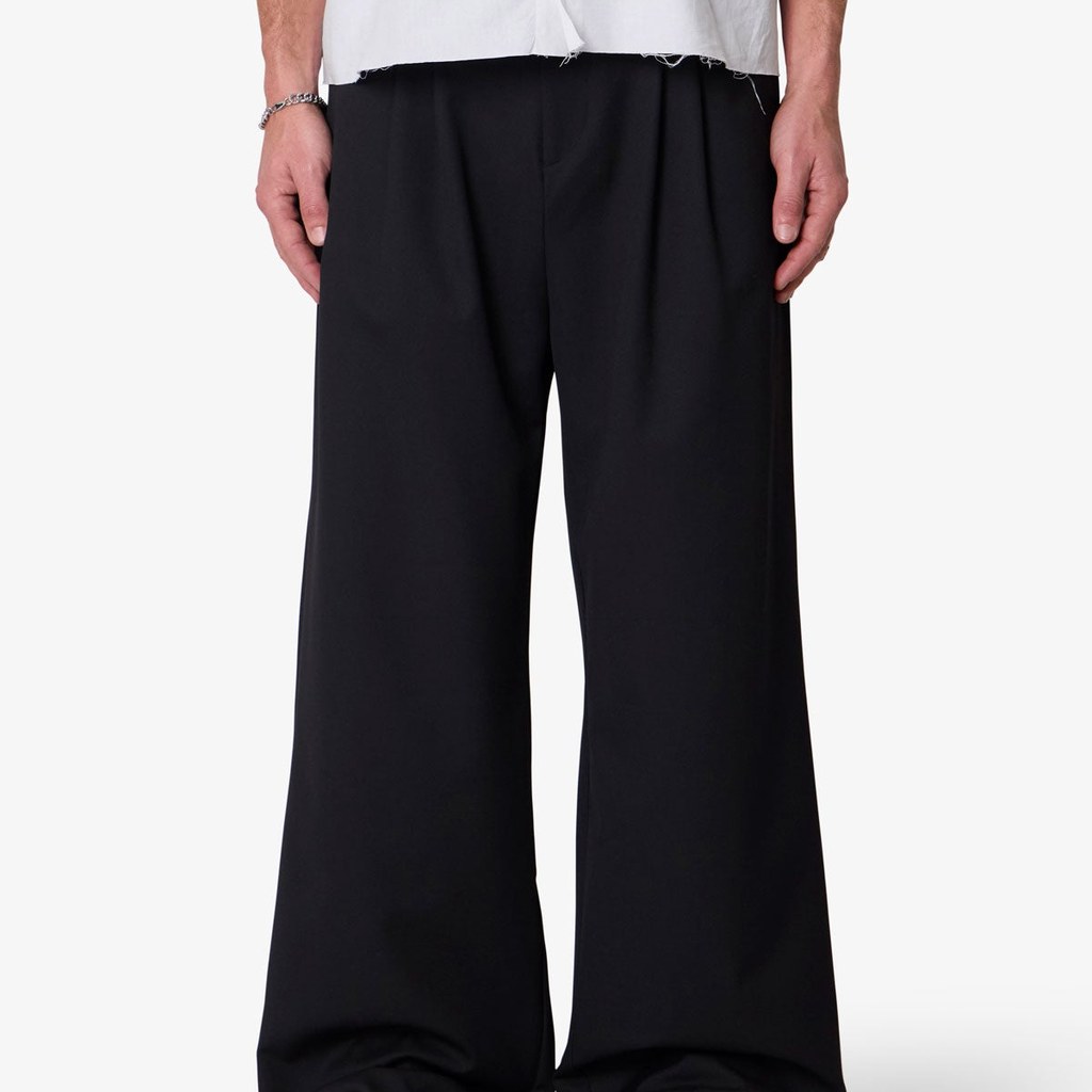 [EXT-MEN-MNML-PLEATED-TROUSER] mnml Easy Pleated Trouser Pants - Black (ONESIZE)