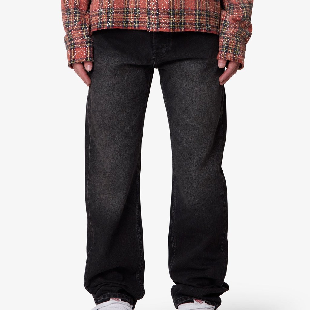 [EXT-MEN-MNML-STRAIGHT-DENIM-BLACK] mnml Straight Denim - Western Black (ONESIZE)