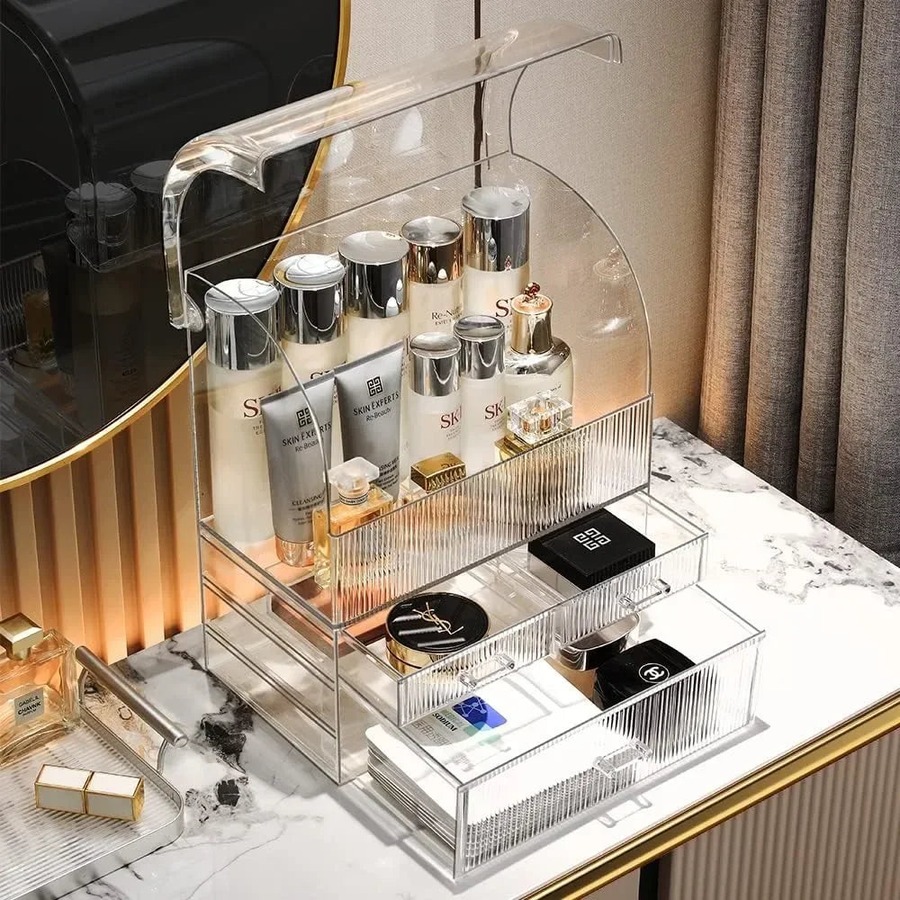 [EXT-NEWIN-ORGANIZER-LUMINA-001] Large Clear Acrylic Makeup Organizer with Drawers (ONESIZE)
