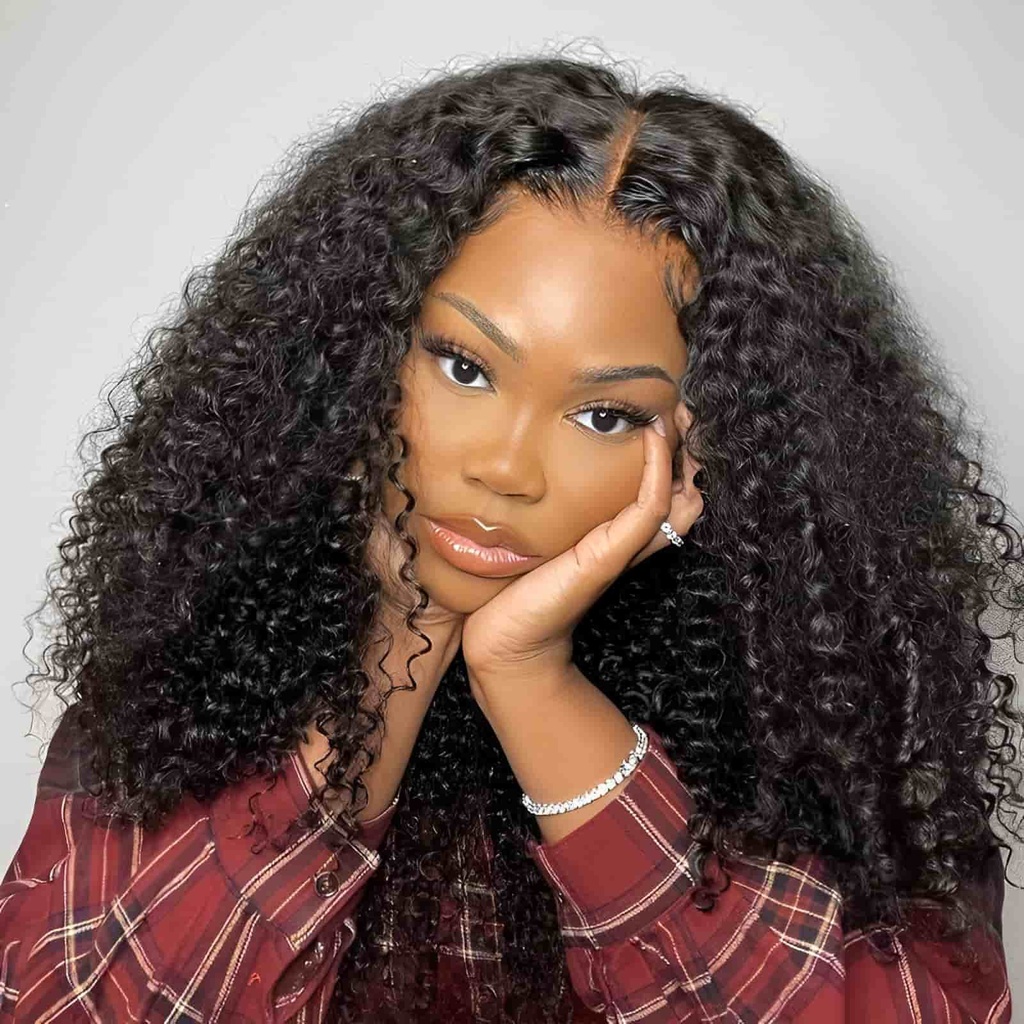 [EXT-QVR-COILED-KINKY-001] QVR Kinky Curly Transparent Lace Frontal Wig (ONESIZE)
