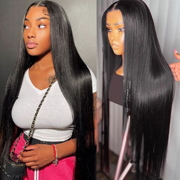 QVR Straight GlueLess HD Lace Frontal Virgin Hair Wig