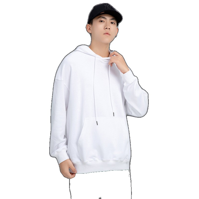 [EGIFTON-3269] Foreign trade new autumn and winter men's large size pullover long-sleeved hoodie fashion casual solid color plus velvet thick sweater sweater
