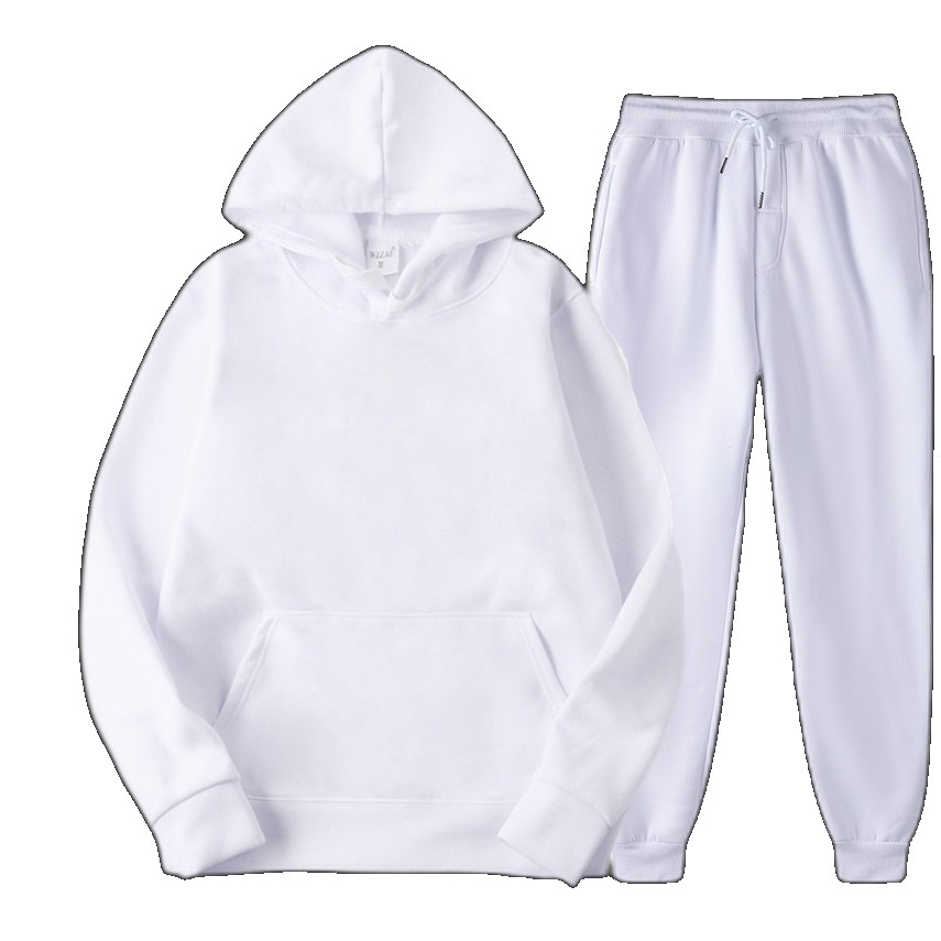 [EGIFTON-LIVE-3113] 2023 men's autumn and winter hooded solid color pullover sweater suit sports two-piece hoodie sweatpants sweatpants