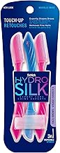 Schick Hydro Silk Touch-Up Dermaplaning Tool with Precision Eyebrow Cover, 3ct | Dermaplane Razor, Face Razors for Women, Peach Fuzz Remover | Beauty Stocking Stuffer