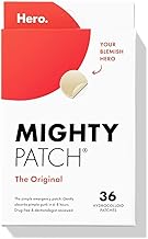 Mighty Patch™ Original patch from Hero Cosmetics – The #1 Hydrocolloid Acne Pimple Patch for Shrinking Zits and Whiteheads in 1 use; Nighttime Spot Stickers for Face and Skin (36 Count)