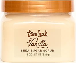 Tree Hut Vanilla Shea Sugar Scrub, Exfoliating & Hydrating Body Scrub with Shea Butter & Essential Oils, Smooth Skin, For All Skin Types, Vegan, 18 oz