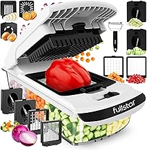 Fullstar The Original Pro Chopper - Vegetable Chopper and Spiralizer, Food Chopper with Container, Fruit Slicer, Kitchen Gadgets & Gifts, Home Essentials (9 in 1, White)