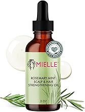 Mielle Organics Rosemary & Mint Hair Oil - Strengthening Biotin Oil Infused Frizzy & Damaged Hair Care - Split Ends & Dry Scalp Treatment to Support Longer, Healthier Strands, 2oz