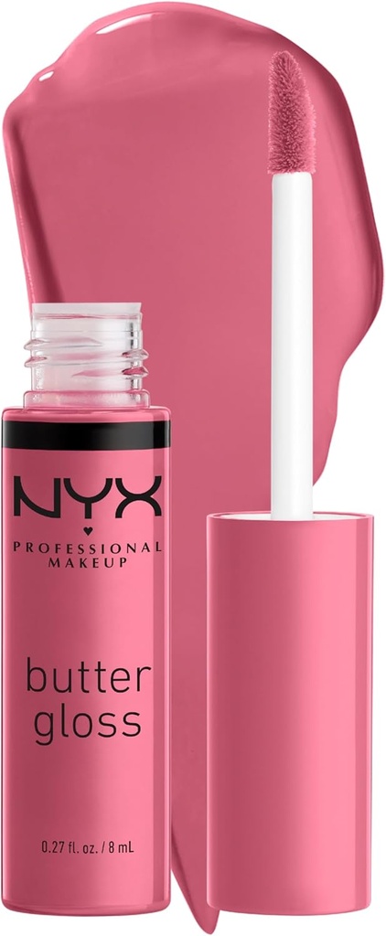NYX PROFESSIONAL MAKEUP Butter Gloss, Non-Sticky Lip Gloss - Angel Food Cake (True Mauve)