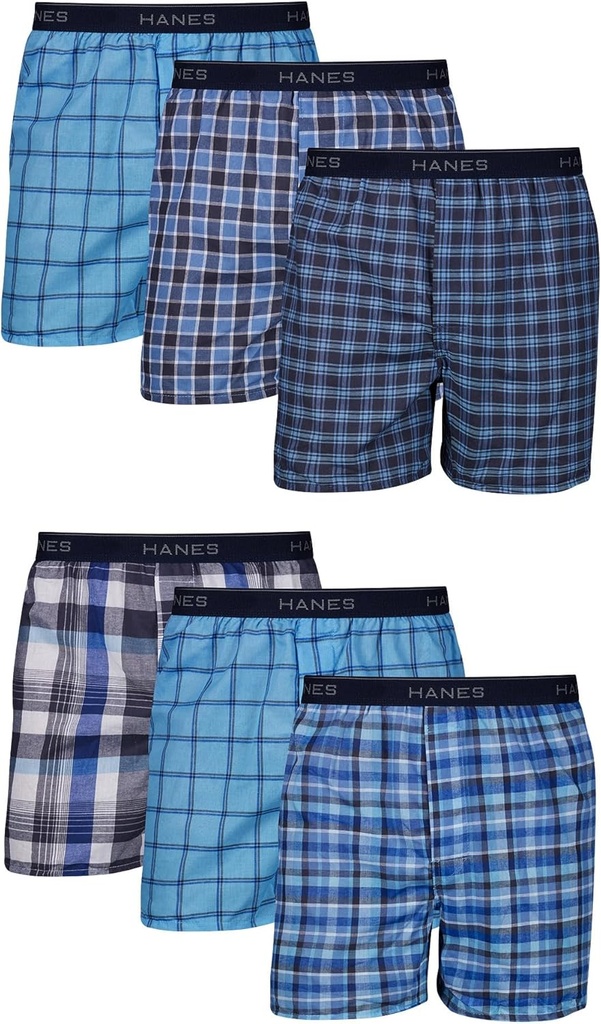 Men's Underwear Boxers Pack, Cool & Breathable Cotton Underwear, Moisture-Wicking Boxers for Men