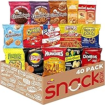 Frito-Lay Ultimate Snack Care Package, Variety Assortment of Chips, Cookies, Crackers & More, (Pack of 40)
