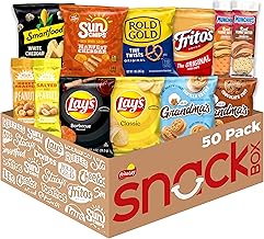 Frito-Lay Sweet & Salty Snacks, Variety Mix of Cookies, Crackers, Chips & Nuts, (Pack of 50)