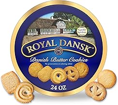 Royal Dansk Danish Butter Cookies, Premium Assorted Cookies in a Gift Tin, Great for Sharing and Gifting, 24 oz