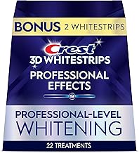 Crest 3D Whitestrips Professional Effects – Teeth Whitening Kit, 22 Treatments (20 + 2 Bonus), Each with 1 Upper/1Lower, 44 Strips – Crest 3DWhite Teeth Whitening Strips