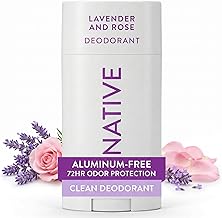 Native Deodorant Contains Naturally Derived Ingredients, 72 Hour Odor Control, Deodorant for Women and Men, Aluminum Free, Lavender & Rose 2.65oz