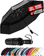 REPEL Windproof Travel Umbrella - Compact & Withstands Winds up to 85MPH , Strongest Premium Auto Folding Umbrella for Rain and Sun - Durable, Light & Portable for Women & Men , Fits Backpack & Cars
