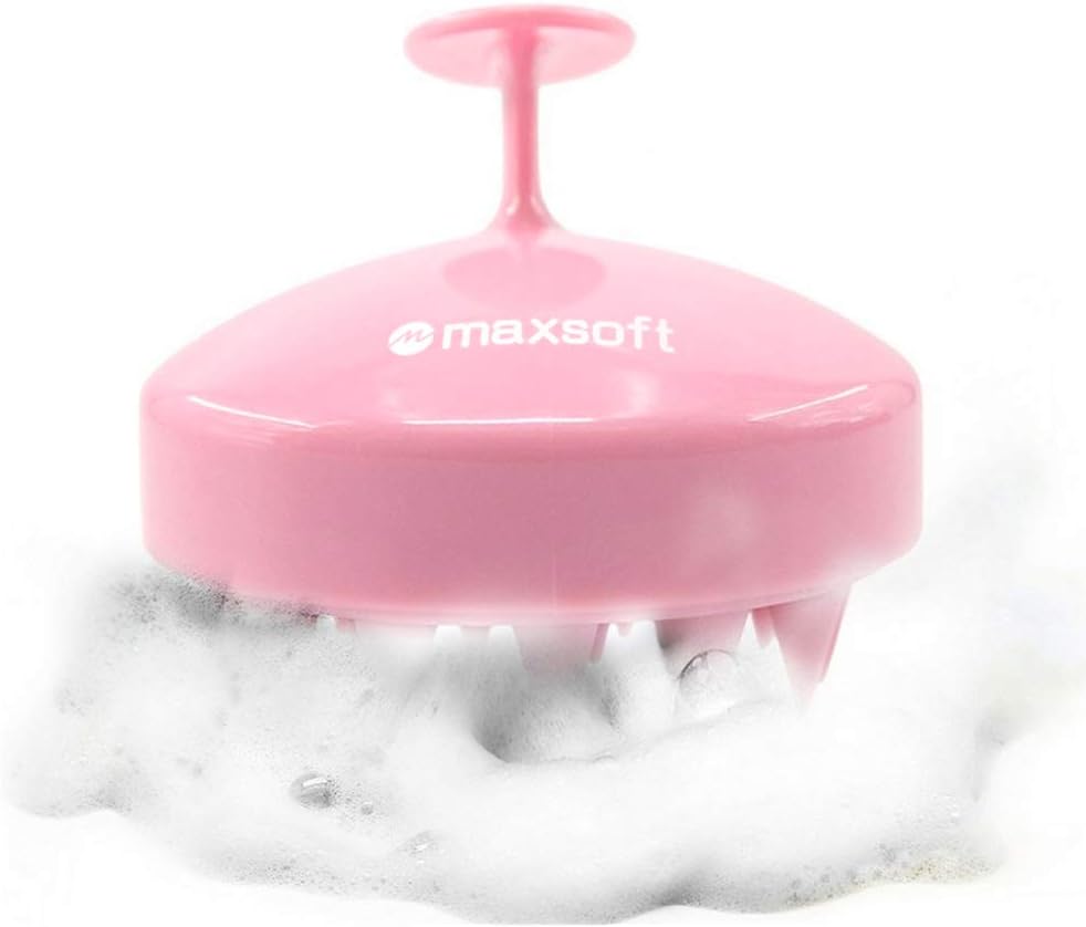 Maxsoft Hair Scalp Massager Shampoo Brush, Scalp Care Brush (Pink)