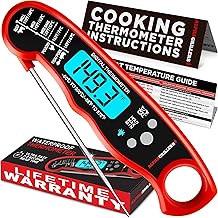 Alpha Grillers Meat Thermometer Digital - Instant Read Food Thermometer for Cooking and Grilling Stocking Stuffers for Men Gifts for Men