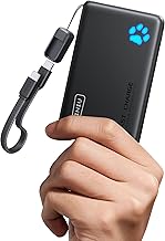 INIU Portable Charger, Smaller & Lighter 45W Fast Charging with Attached USB C Cable, 10000mAh Flight-Safe PD Power Bank Battery Pack, Travel Phone Powerbank for iPhone 17 16 15 Samsung S25 Google etc