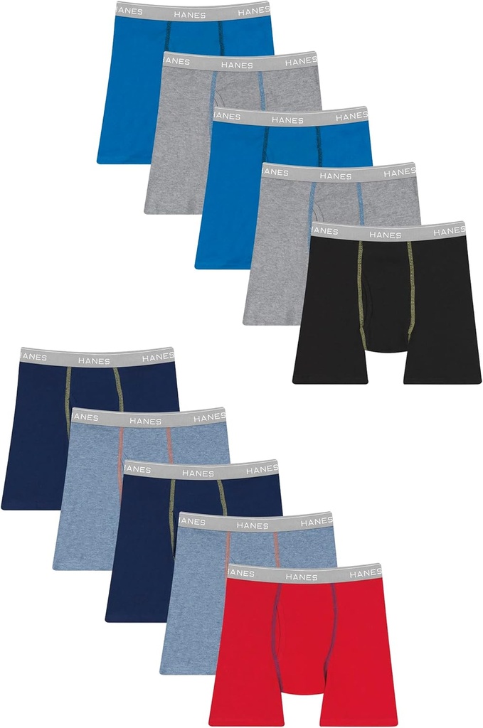 Boys' Underwear, Boxer Briefs for Boys and Toddlers, Soft Cotton, 7 and 10 Packs (ONESIZE)