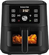 Instant Pot 4Qt VORTEX 6-in-1 Mini Air Fryer, Custom Program Options, Air Fry, Broil, Roast, Dehydrate, Bake, Reheat, Black, 4 Quarts