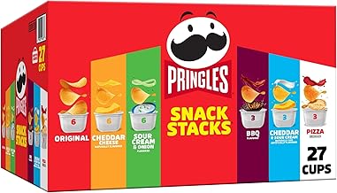Pringles Potato Crisps Chips, Lunch Snacks, Snack Cups, Variety Pack, 19.5oz Box (27 Cups)