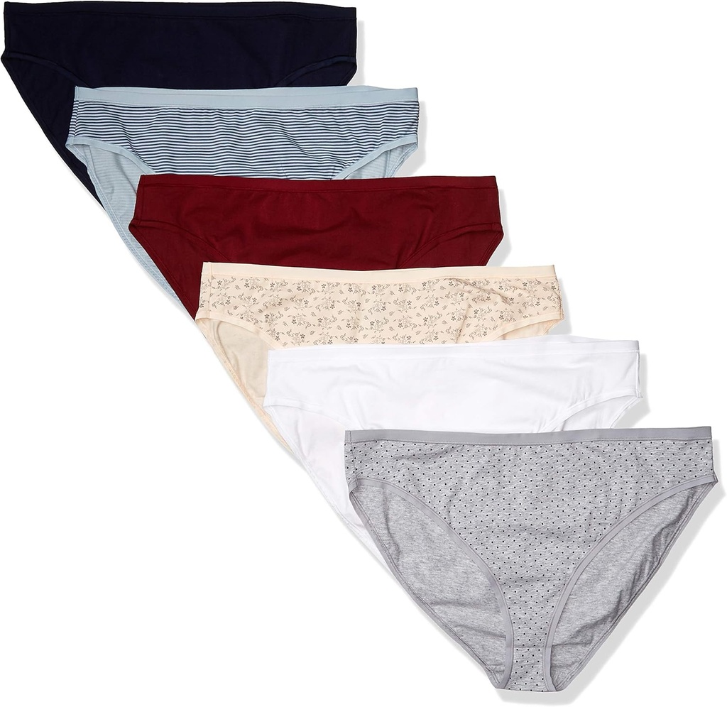 Women's Cotton High Leg Breathable Brief Underwear, Multipacks
