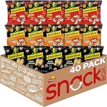 Smartfood Popcorn, White Cheddar and Flamin' Hot White Cheddar Variety Pack, 0.5 Ounce (Pack of 40)