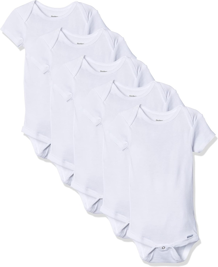 Gerber Baby 5-pack Solid Onesies Bodysuits (ONESIZE)