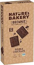 Nature’s Bakery Double Chocolate Brownie Bars, Whole Grains, Dates, and Cocoa, Plant Based, Dairy-Free, Snack Bar, 1 box with 12 twin packs (12 twin packs)
