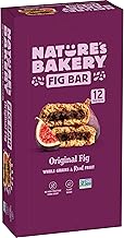 Nature’s Bakery Whole Wheat Fig Bars, Original Fig, Real Fruit, Vegan, Non-GMO, Snack bar, 1 box with 12 twin packs (12 twin packs)