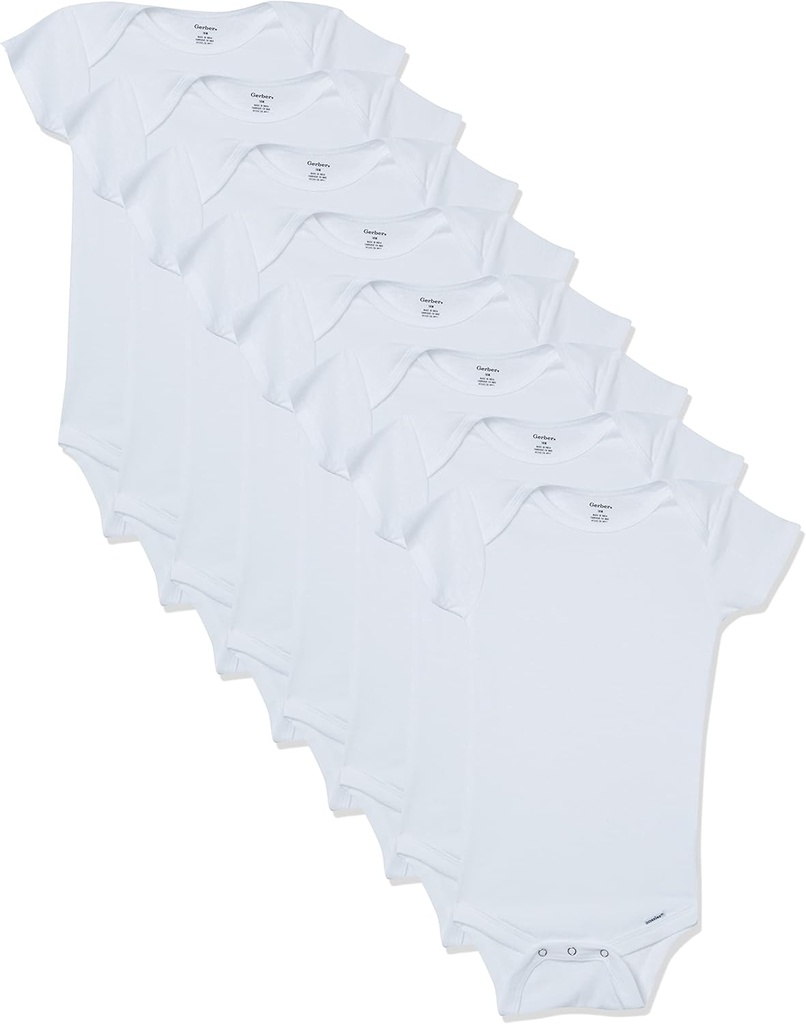 unisex-baby 8-pack Short Sleeve Onesies Bodysuits (ONESIZE)