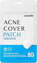 AVARELLE Pimple Patches for Face | Hydrocolloid Acne Patches for Covering Blemishes | Zit Patches with Tea Tree, Calendula, & Cica | HSA Store Eligible Items (10-14 mm, 80 Count)