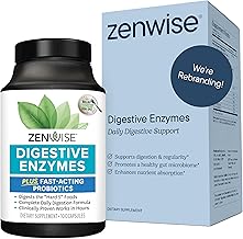Zenwise Health Digestive Enzymes for Gut Health & Bloating Relief - Multi Enzymes Digestion Supplement with Probiotics, Bromelain & Papaya for Digestive Health Support - Men & Women - 100 Count