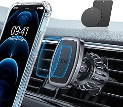 LISEN Magnetic Phone Holder for Car, Upgraded Clip + Ultra 6 Strong Magnets, Phone Magnets for Back of Cell Phone, Soporte de Telefono para carro, Gifts for Women Men, Car Accessories